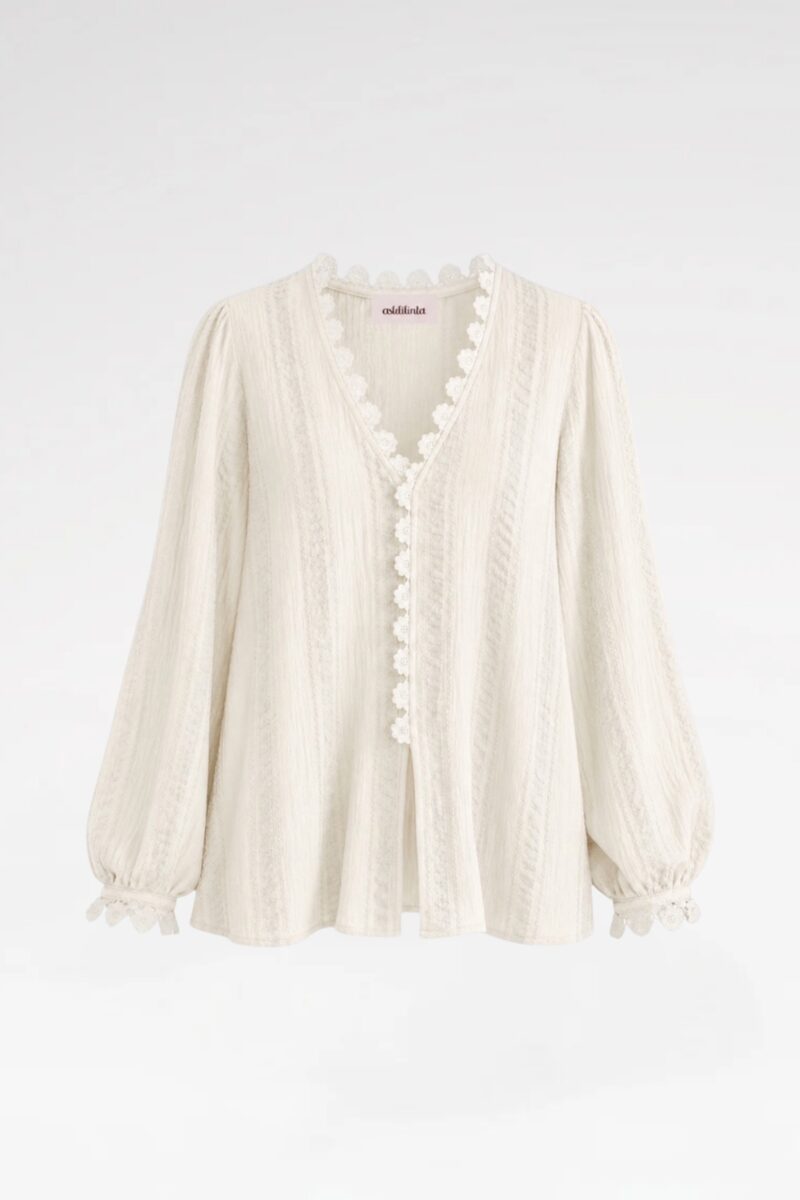 Hand-Crocheted Cotton Blouse