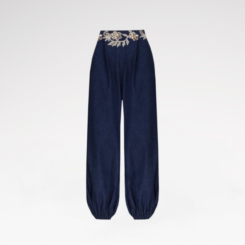 Hand-embroidered shalwar pants