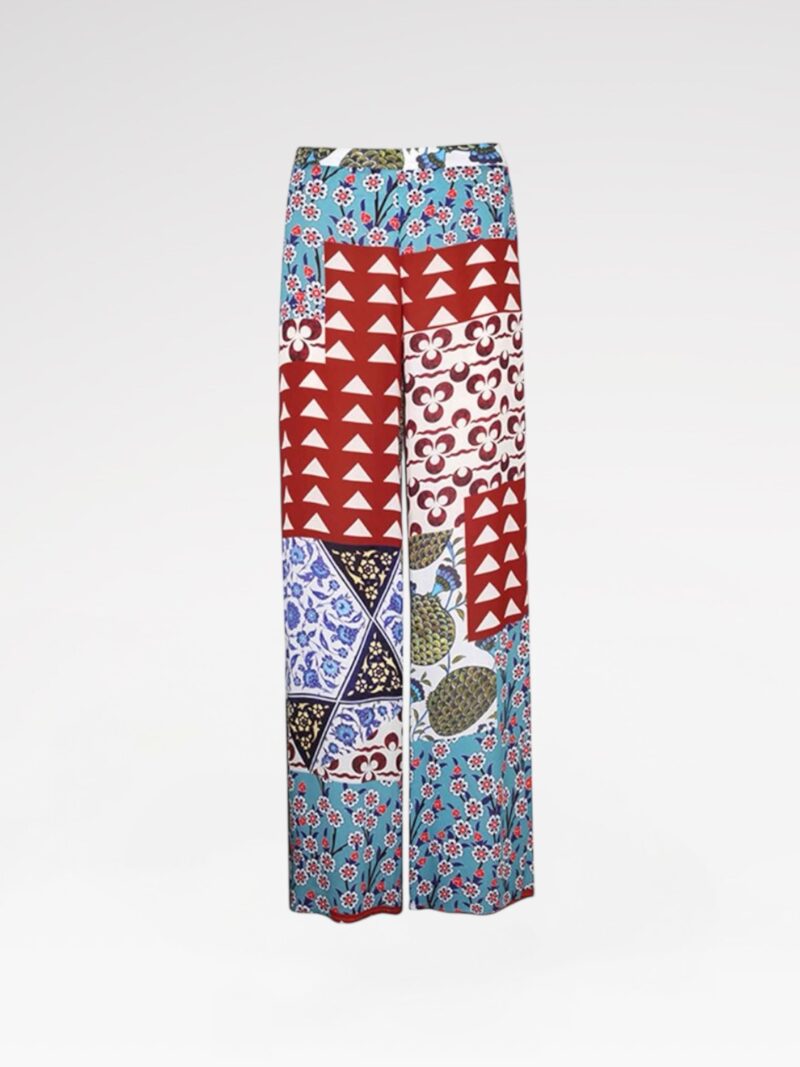 Mosaic-print pants