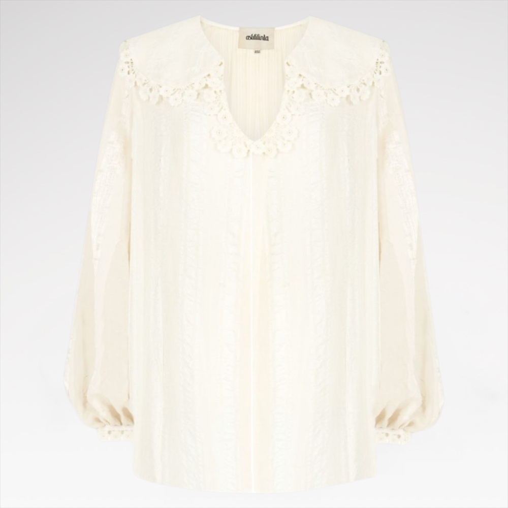 Hand-crocheted detail shirt