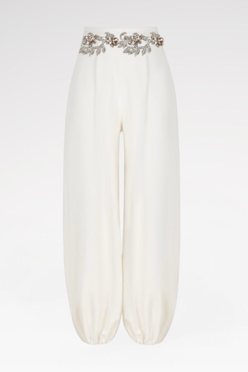 Hand-Beaded Harem Trousers
