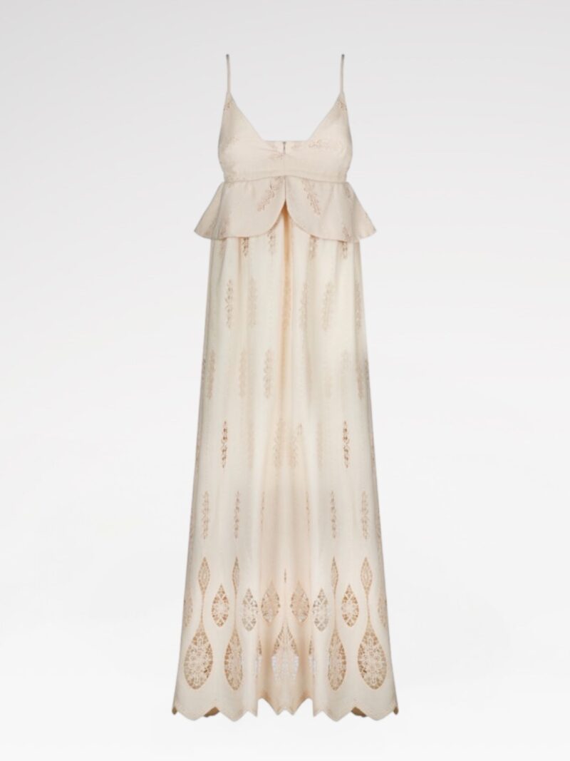 Guipure Detail Long Dress