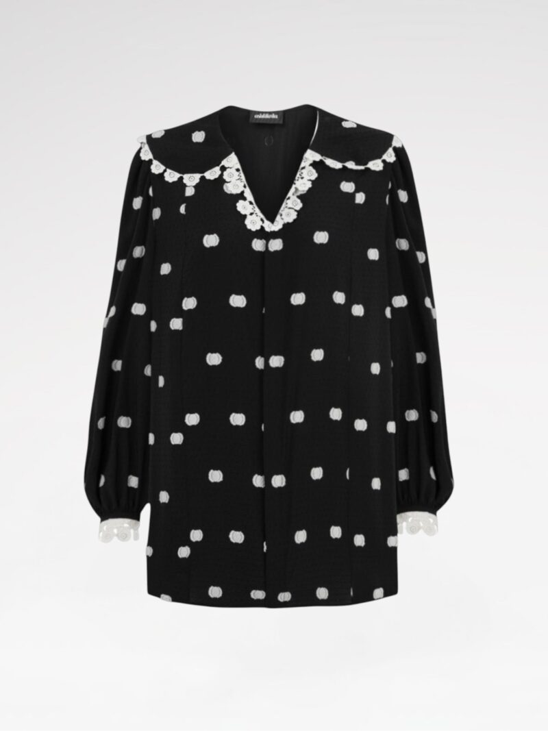 Embroidered Peter Pan Collar Tunic