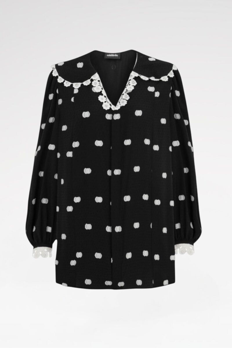 Embroidered Peter Pan Collar Tunic