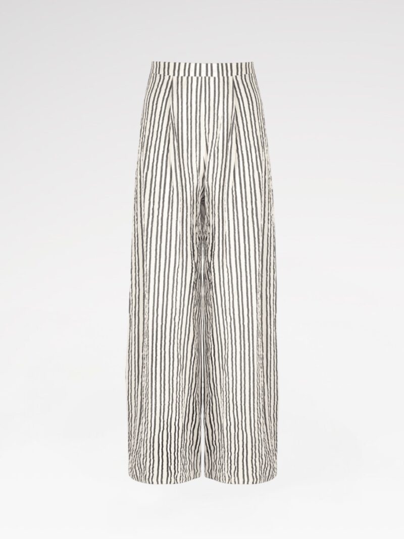 Striped Wide-Leg Trousers