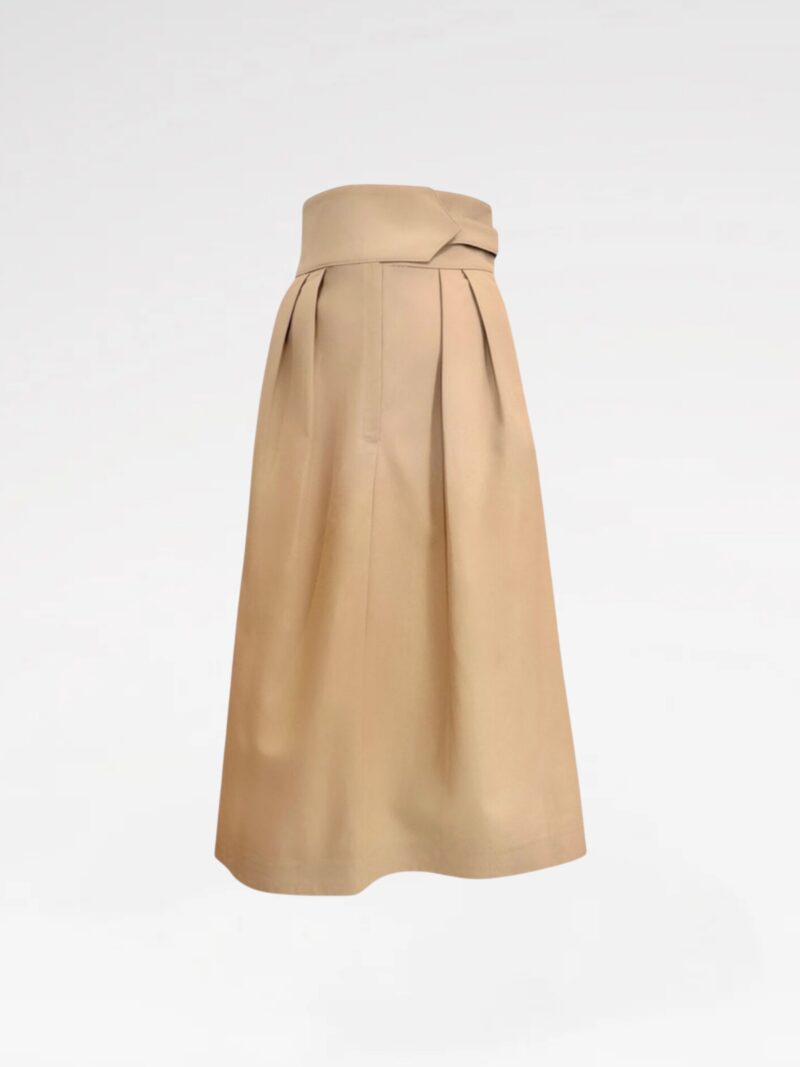 Cotton Skirt with Belt Detail