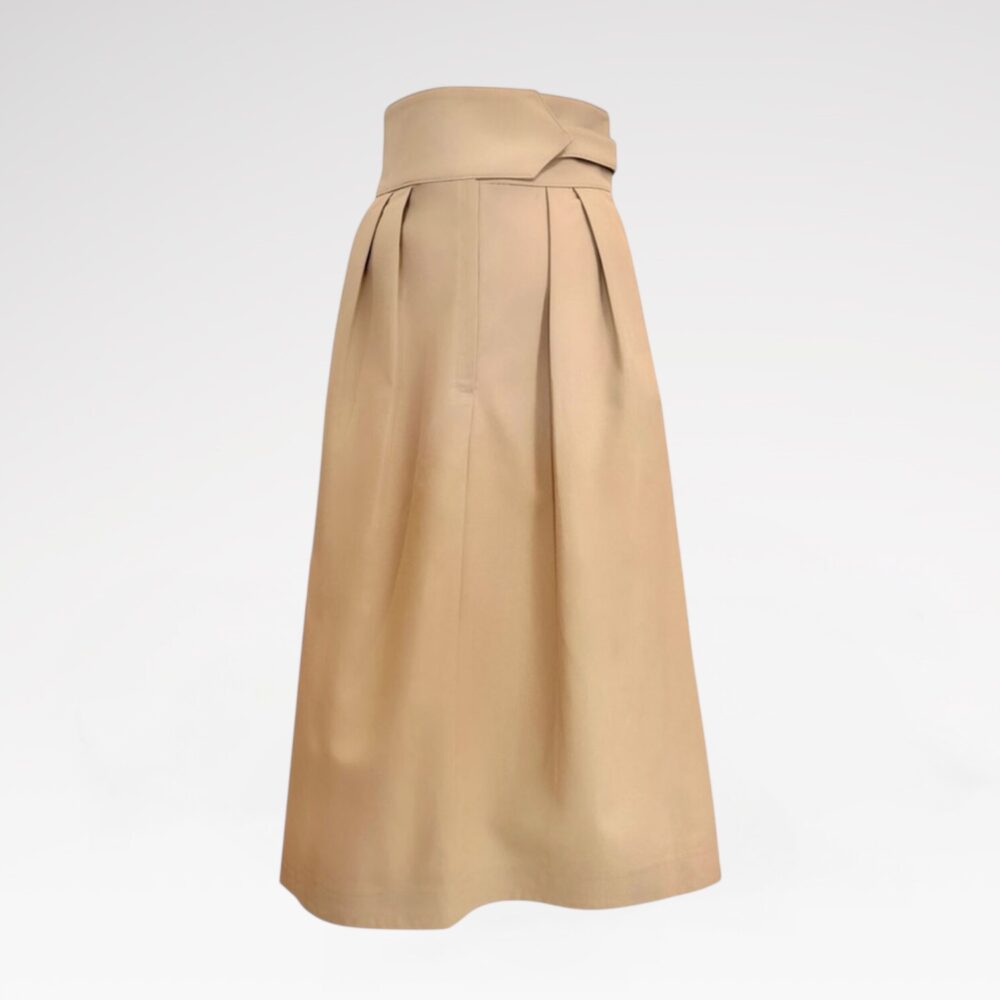 Pleated midi skirt