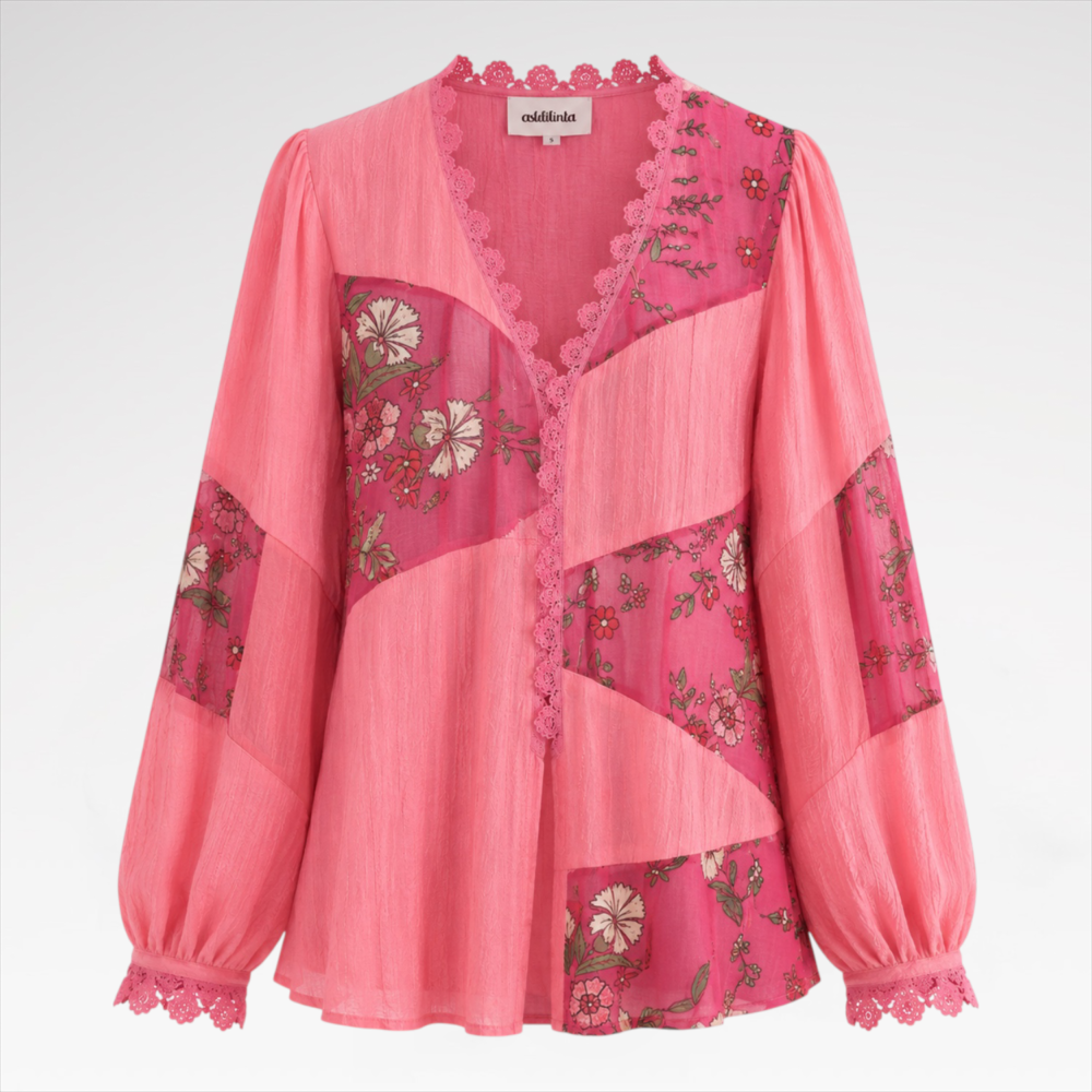 Hand-crocheted detail shirt