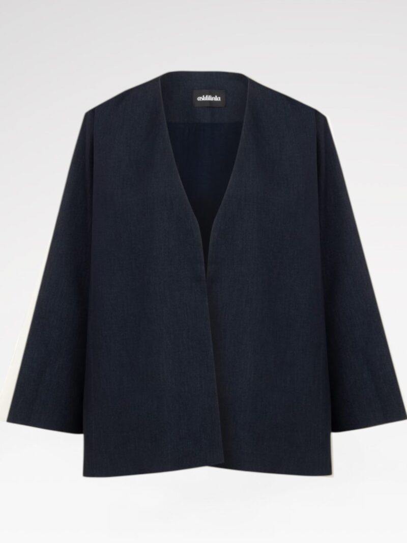 Oversized Denim Kaftan Jacket