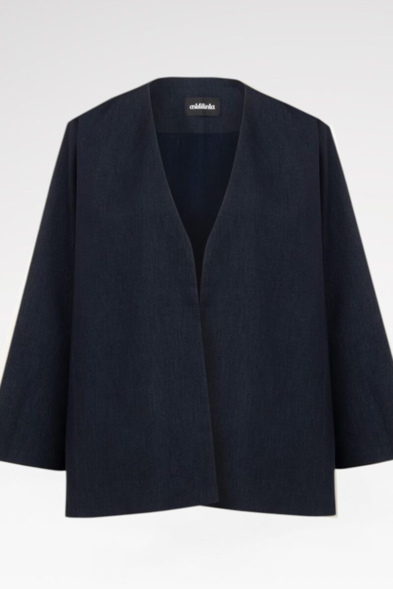 Oversized Denim Kaftan Jacket