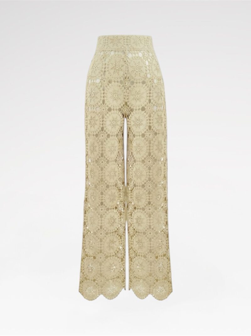 Crochet Wide-Leg Pants