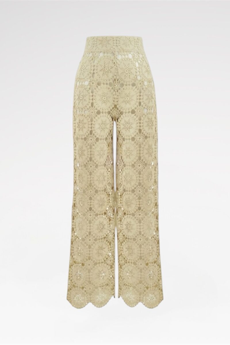 Crochet Wide-Leg Pants