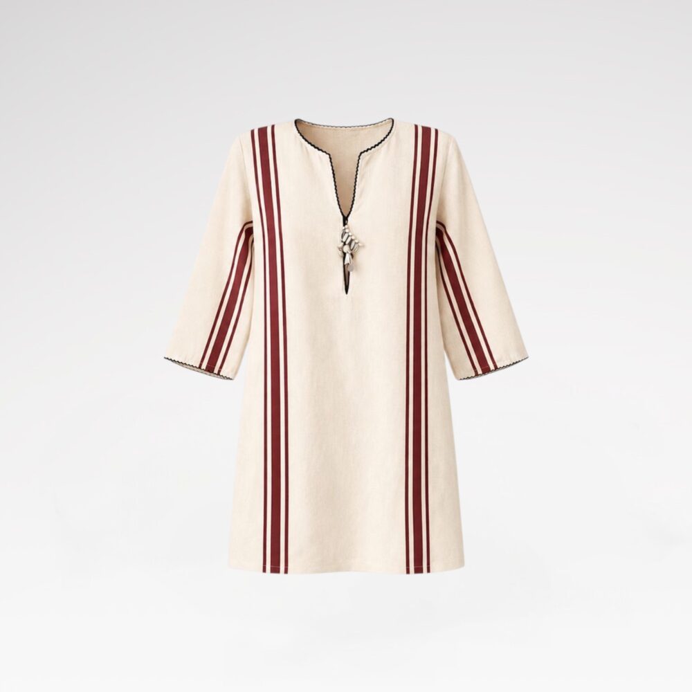 Striped short kaftan