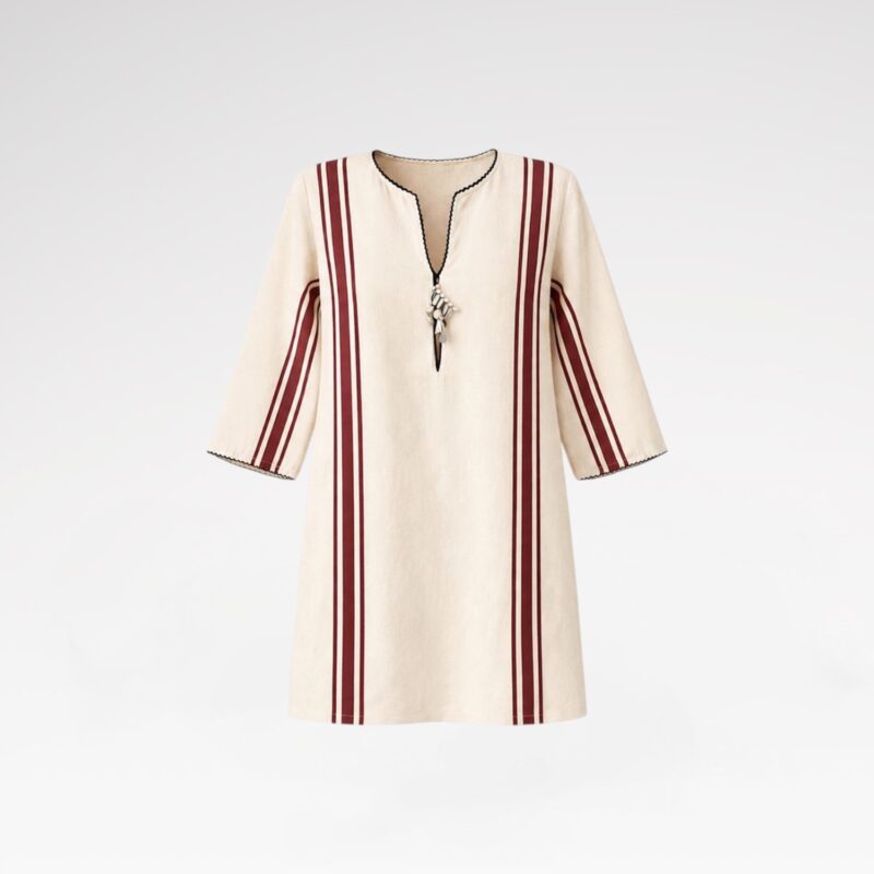 Striped short kaftan