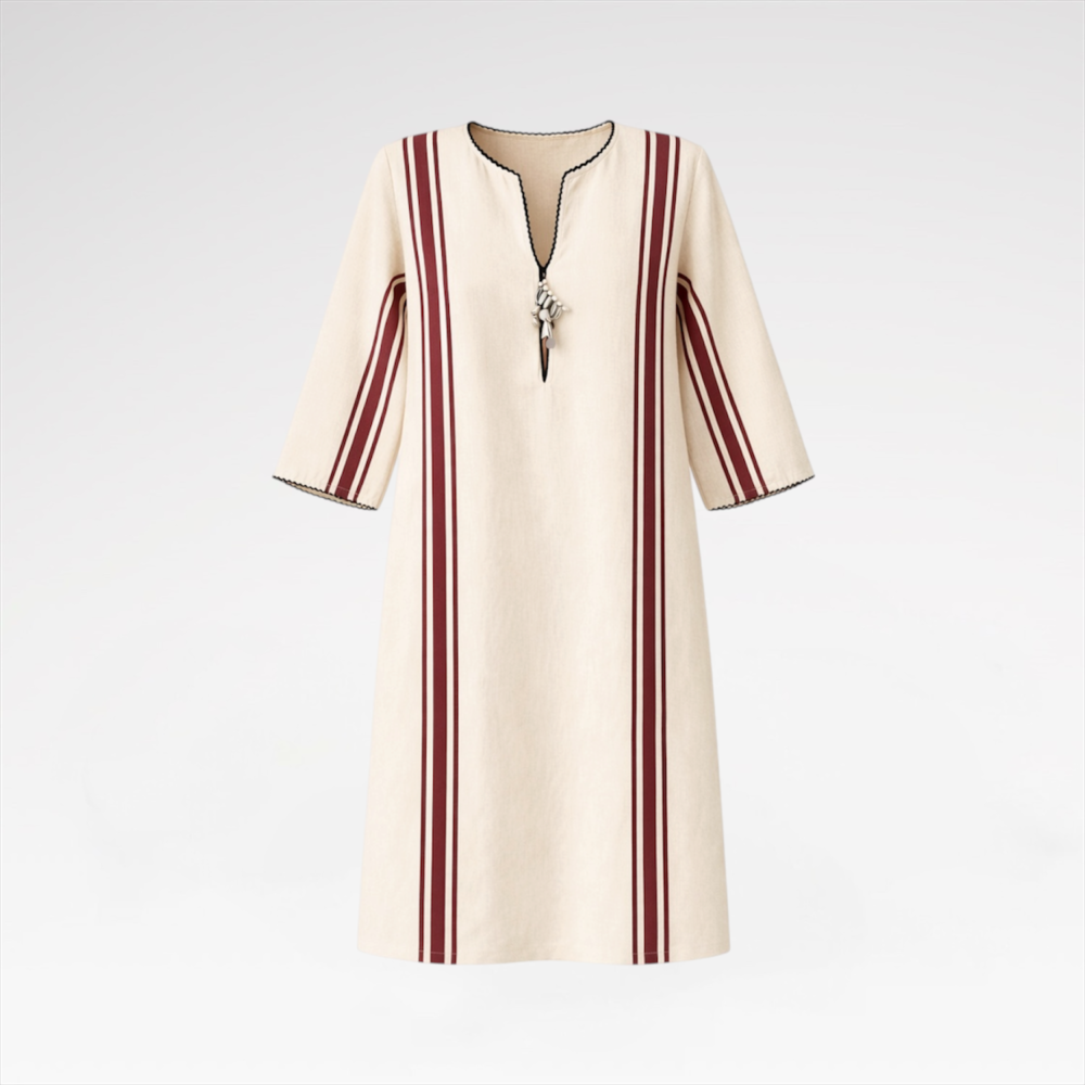 Striped short kaftan