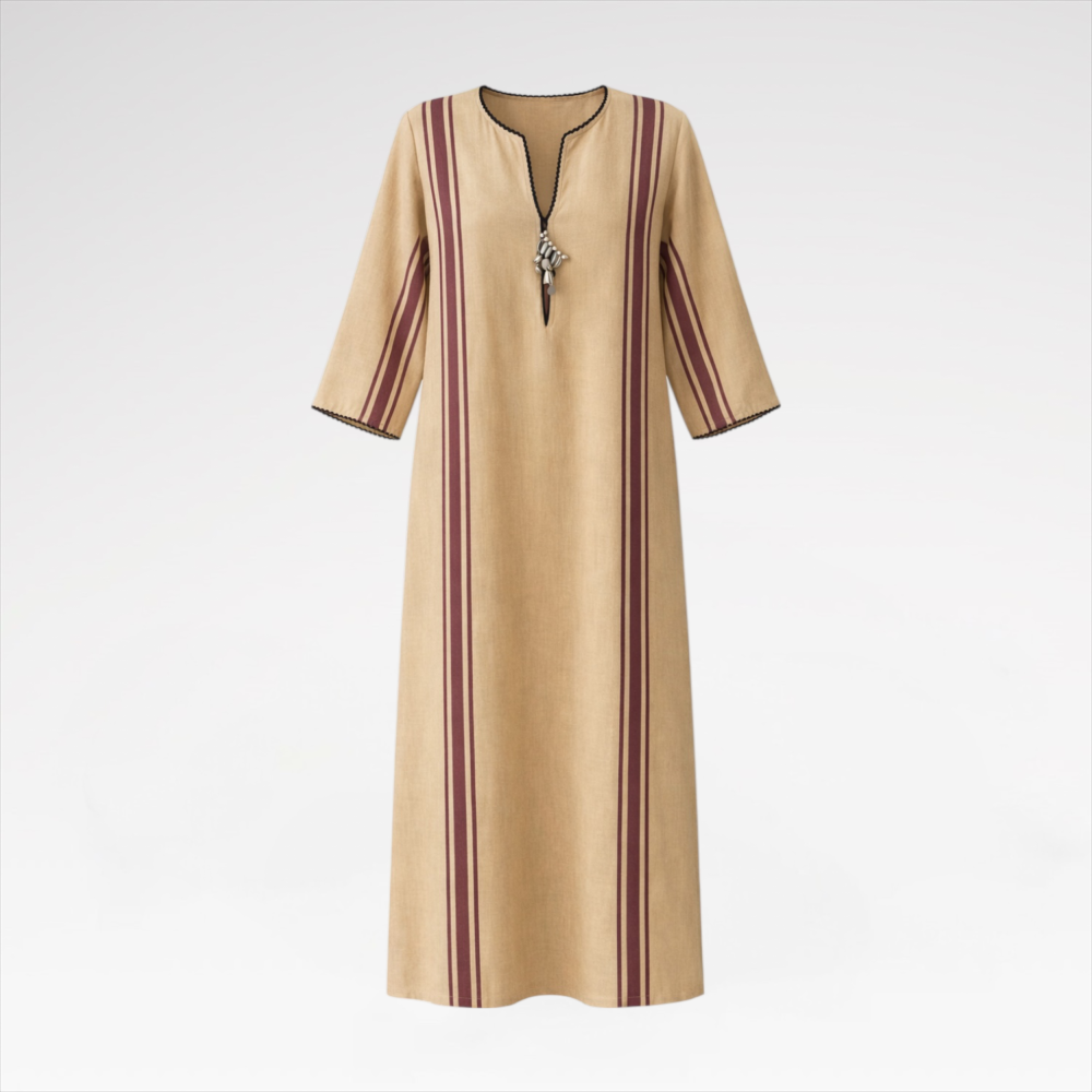 Striped long kaftan
