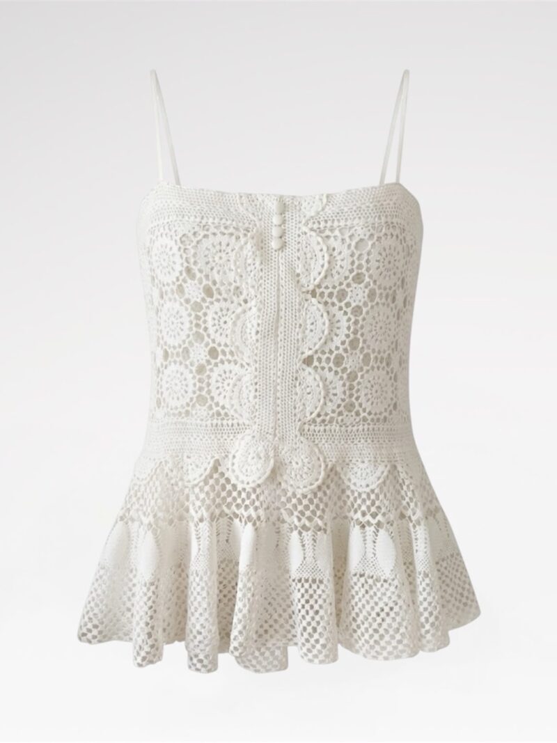 Peplum Crochet Lace Tunic