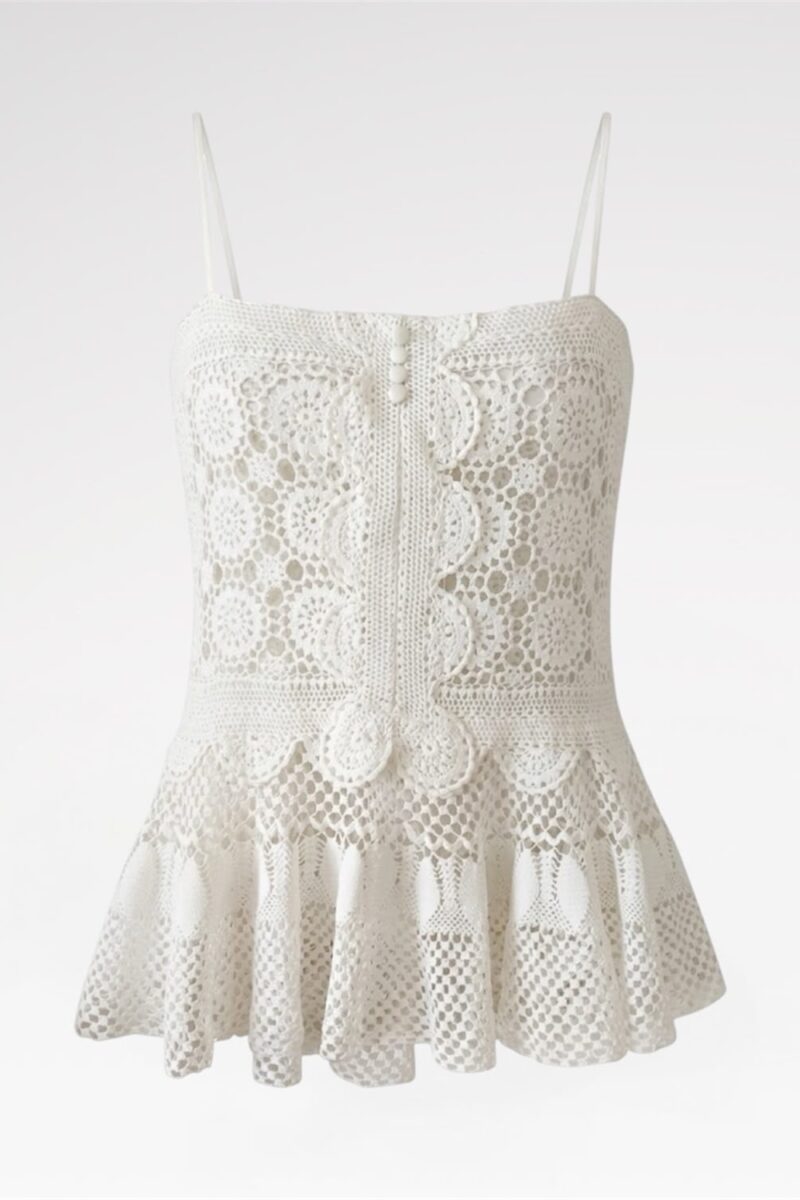 Peplum Crochet Lace Tunic