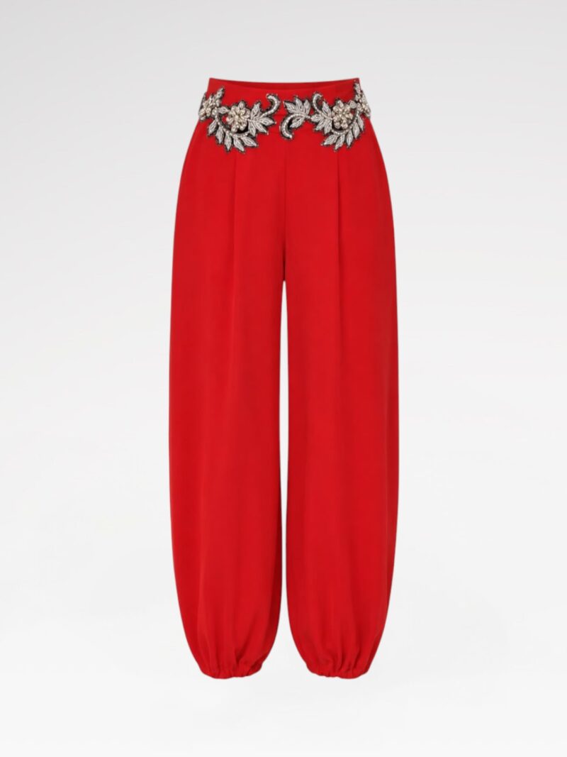 Embroidered Crepe Shalwar Trousers