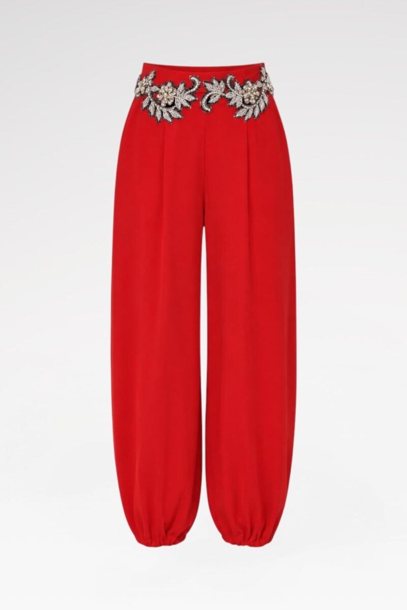 Embroidered Crepe Shalwar Trousers