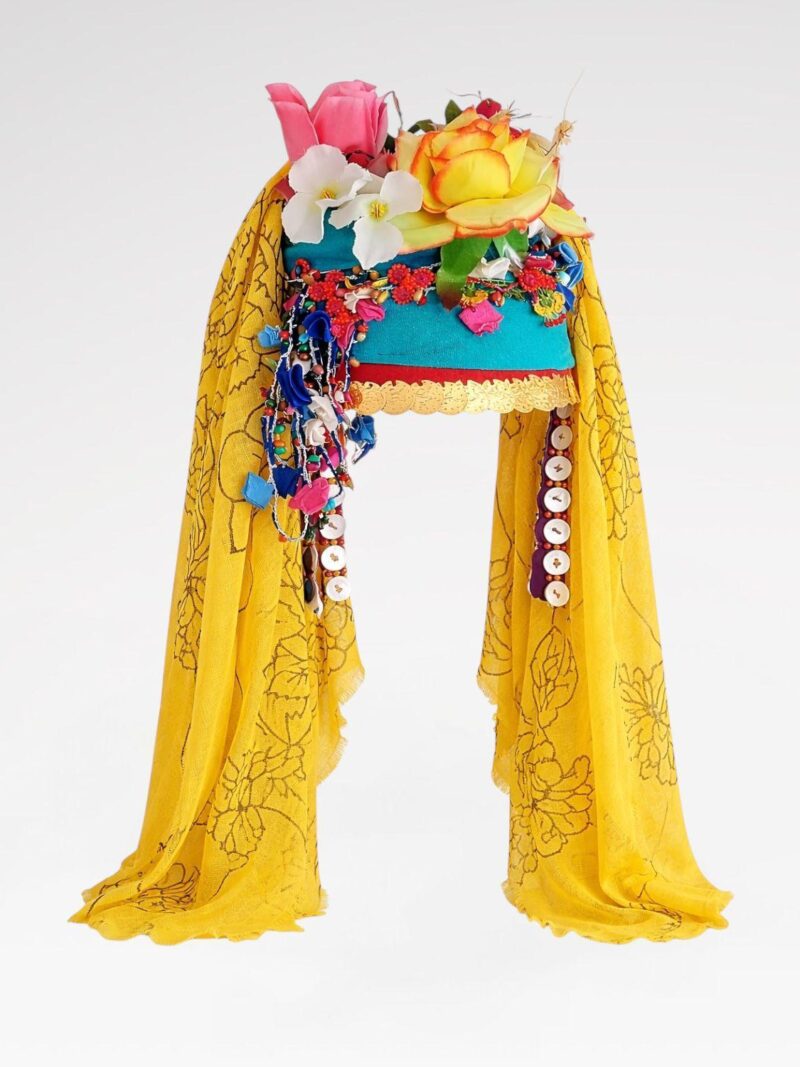 Denizli Bridal Yellow Veil and Flower Crown