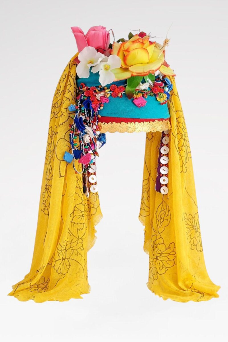 Denizli Bridal Yellow Veil and Flower Crown