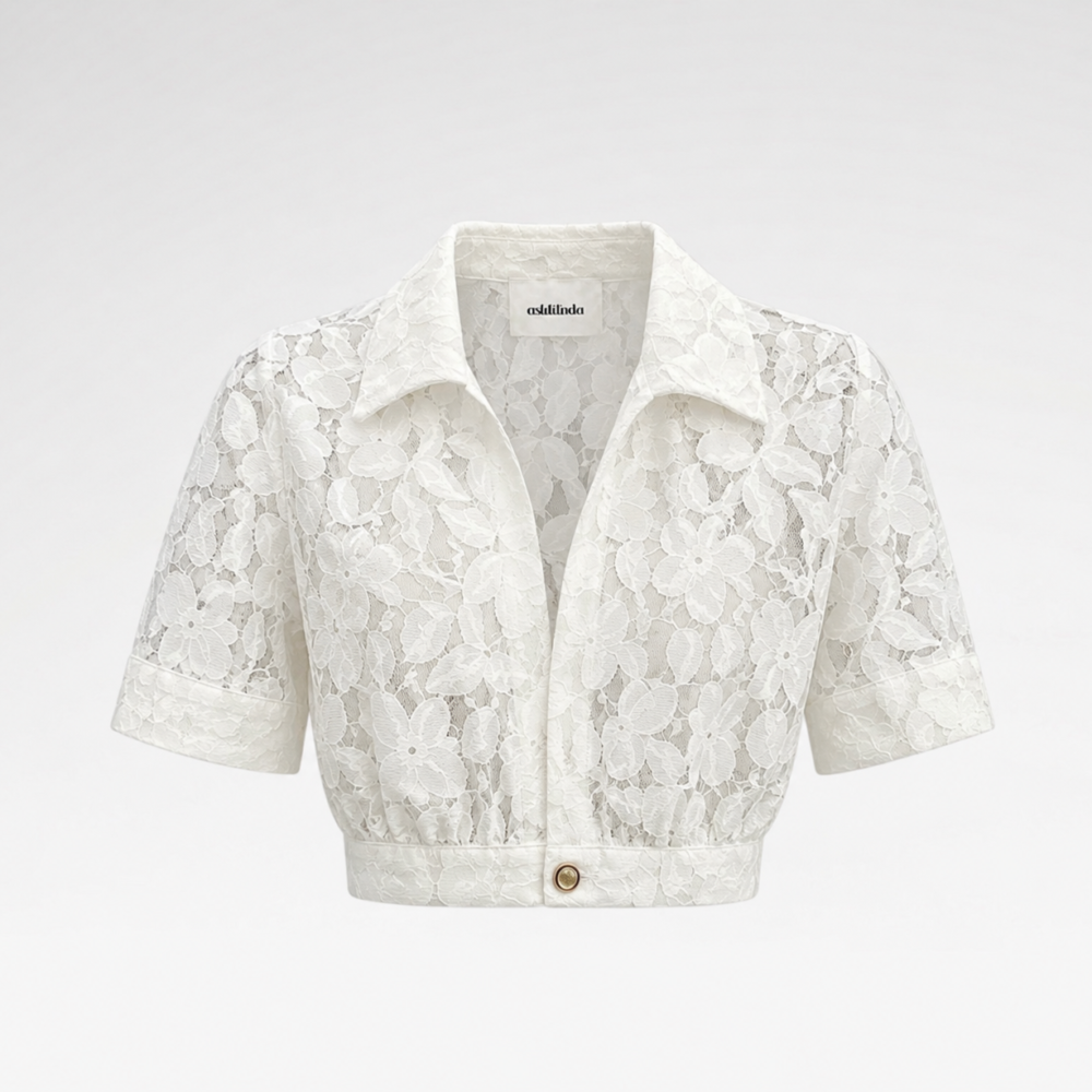 Off-White Lace Blouse