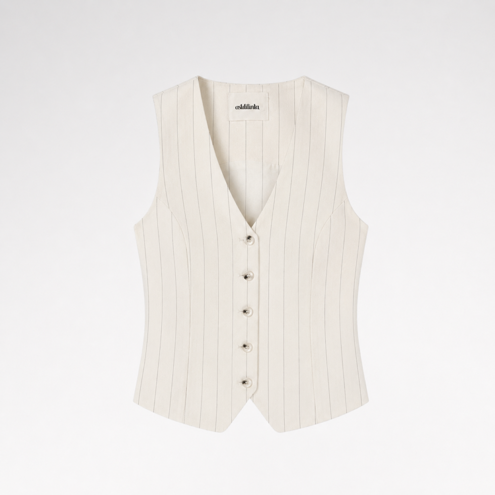 Striped Ecru Vest