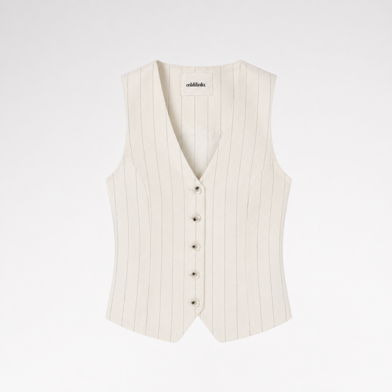 Striped Ecru Vest