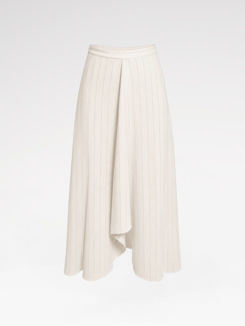 Pinstripe Midi Skirt