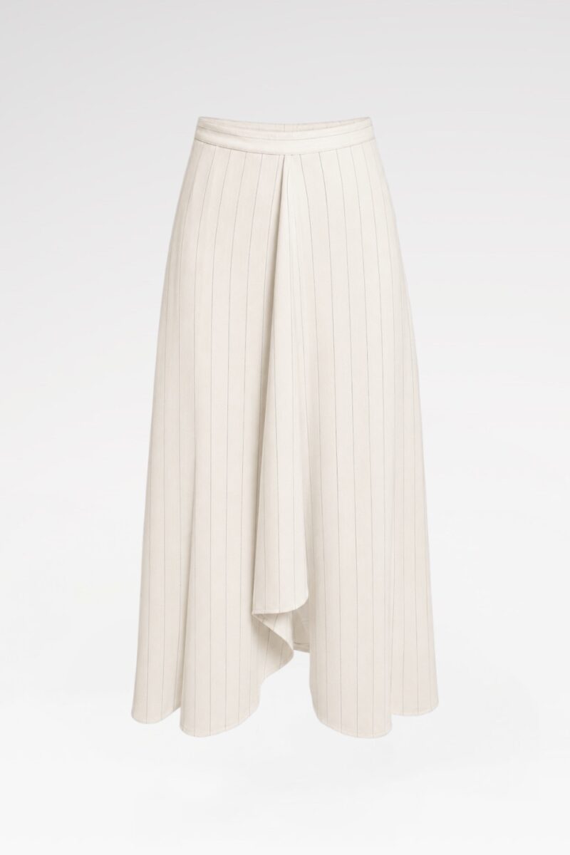 Pinstripe Midi Skirt
