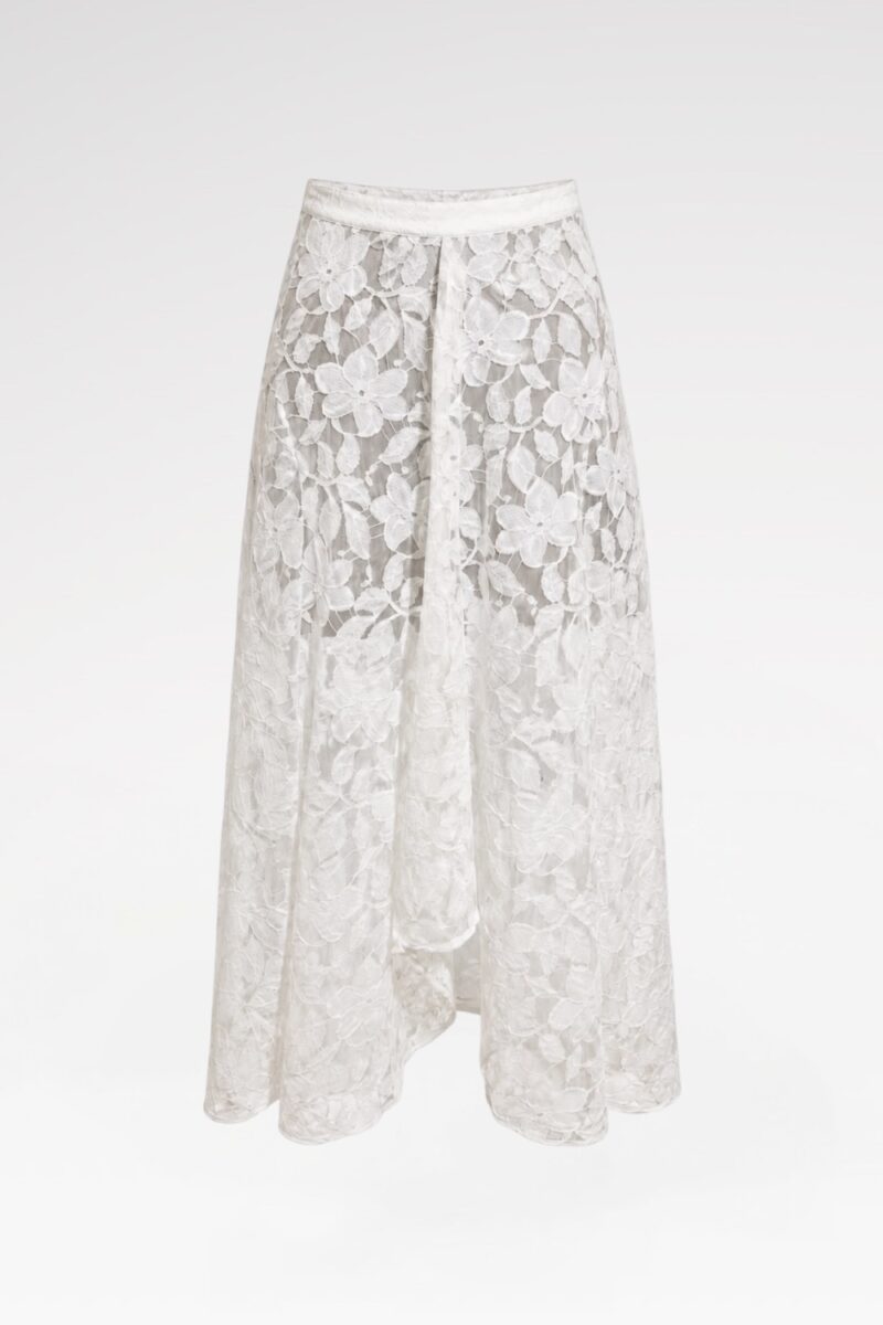 Floral Lace Midi Skirt