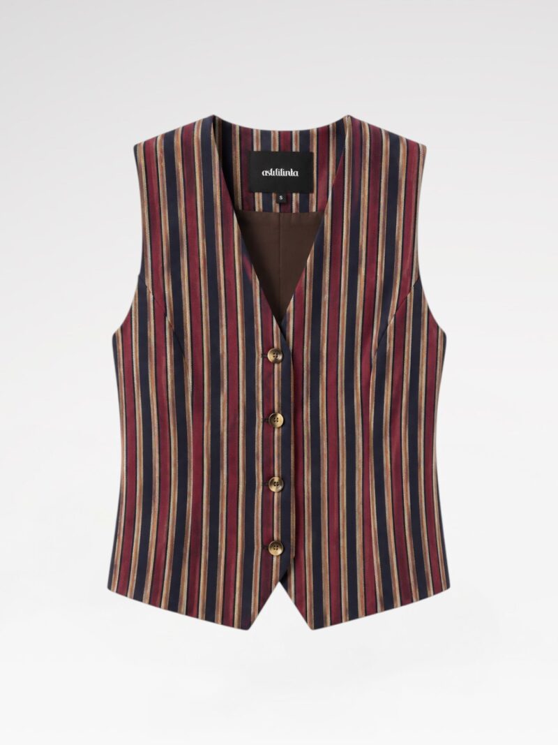 Hand-Woven Striped Vest