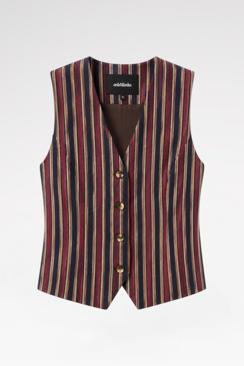 Hand-Woven Striped Vest
