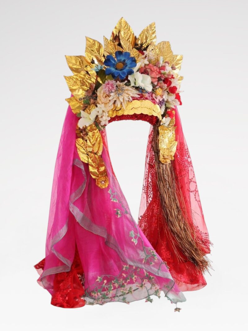 Karaburun Bridal Headdress with Gold Leaf Crown