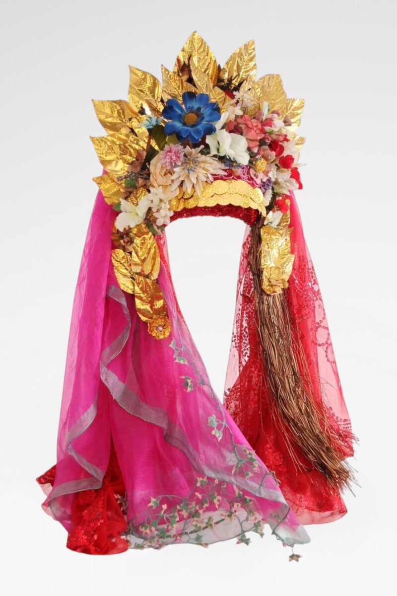 Karaburun Bridal Headdress with Gold Leaf Crown