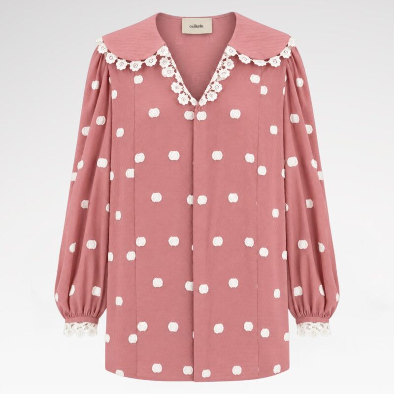 Polka-Dot Peter Pan Collar Tunic