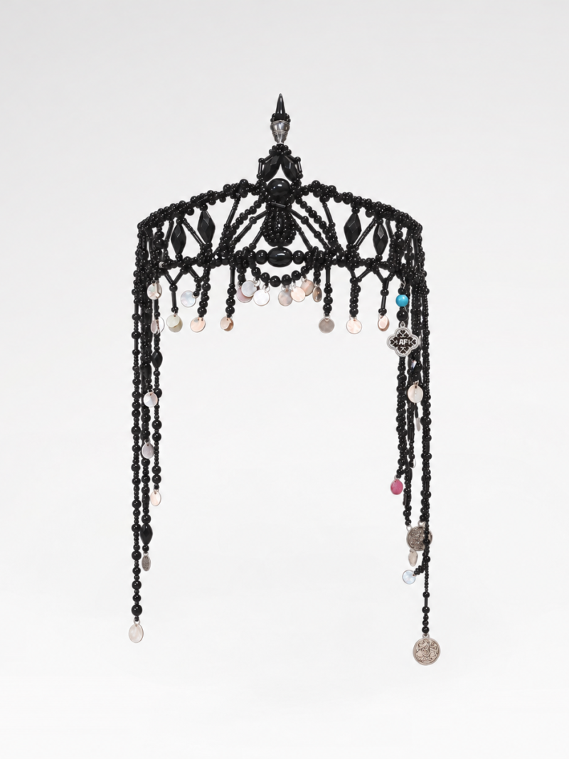 Black Beaded Headdress