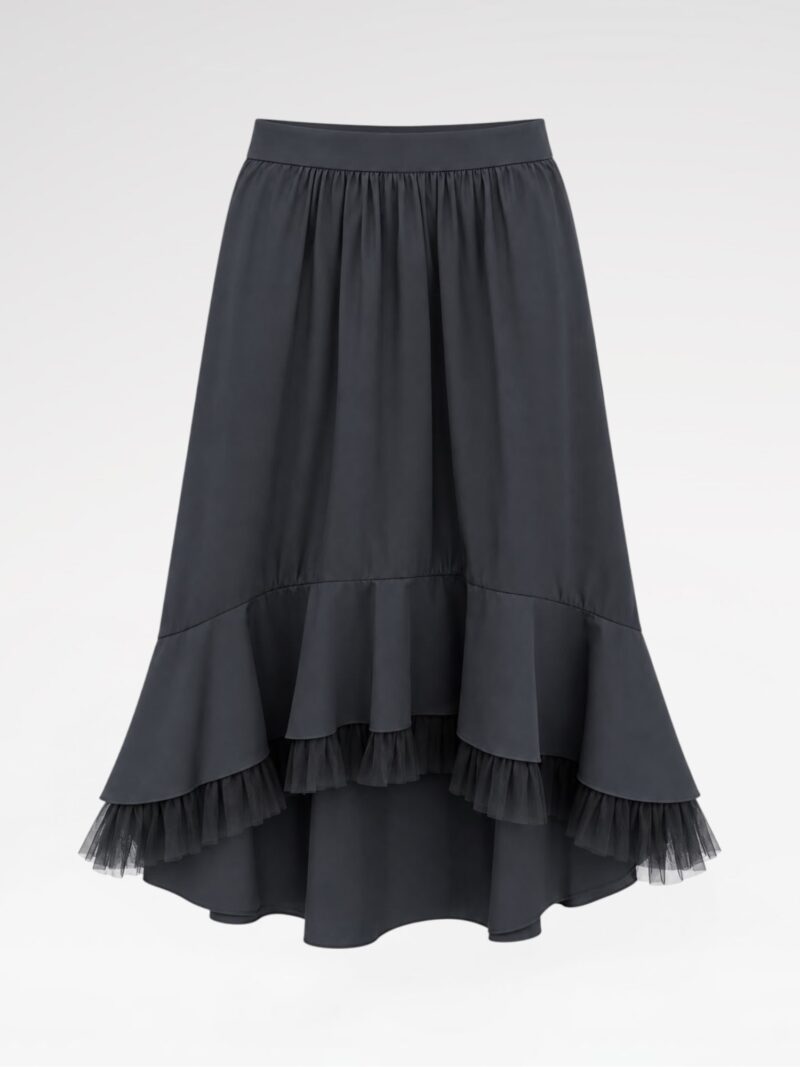 Asymmetric Poplin Skirt