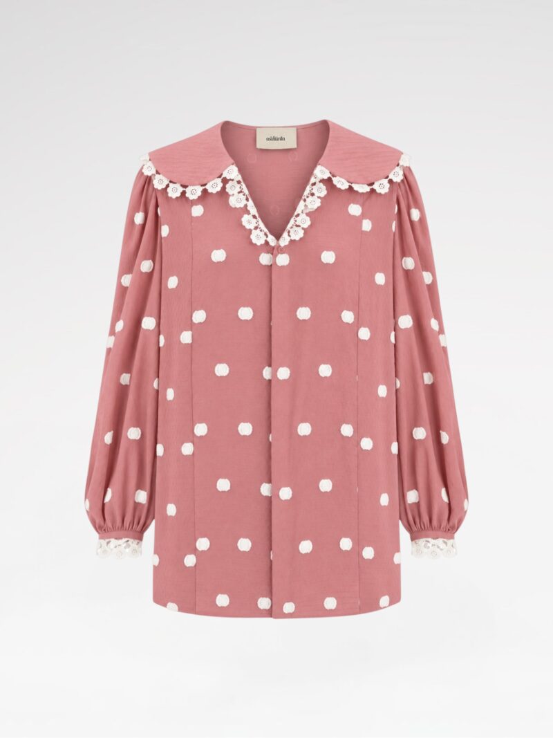 Polka-Dot Peter Pan Collar Tunic