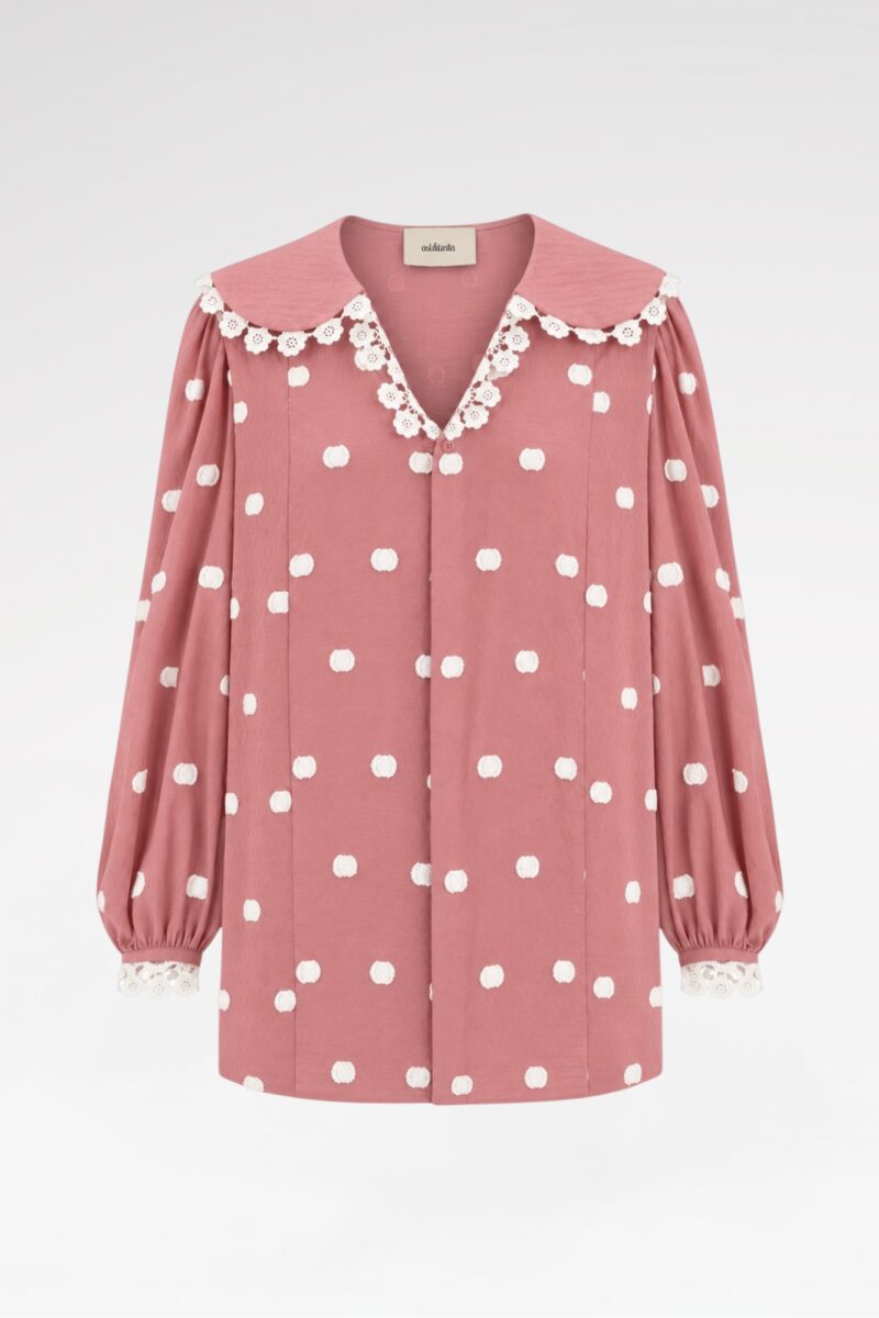 Polka-Dot Peter Pan Collar Tunic