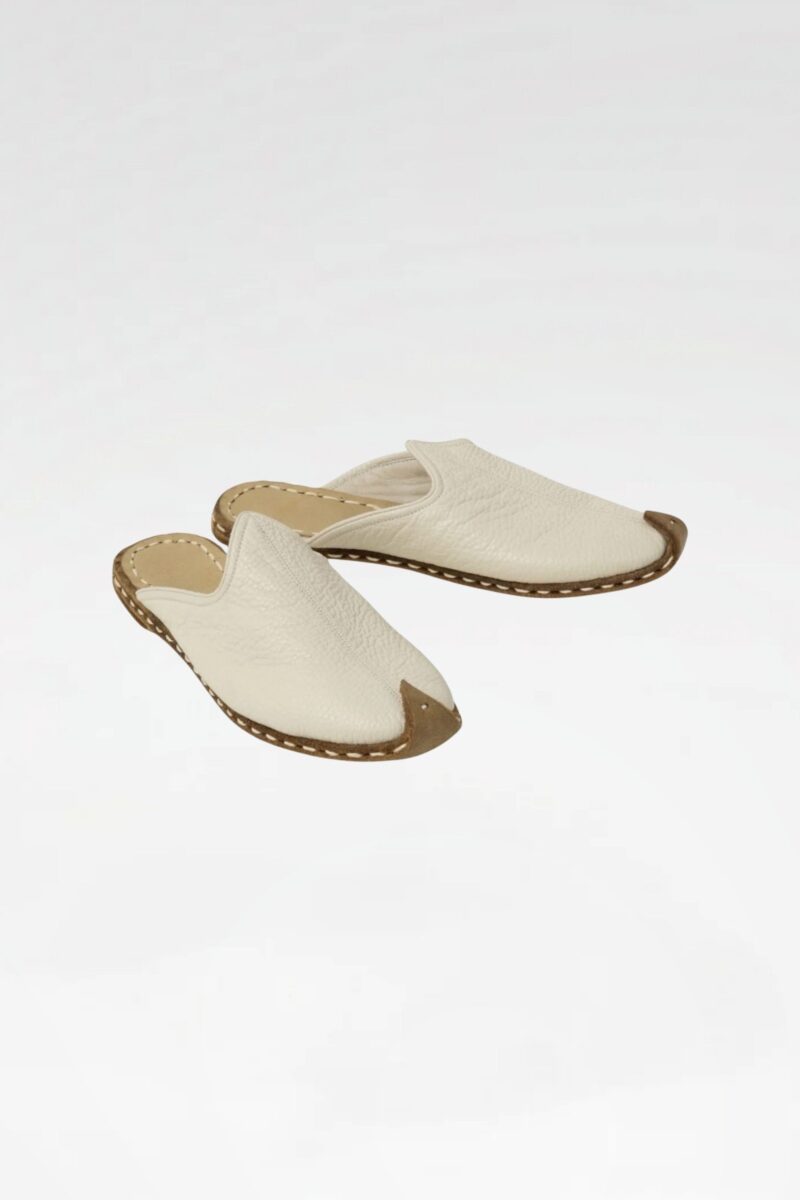 Handmade Barefoot Leather Mules with Conductive Sole