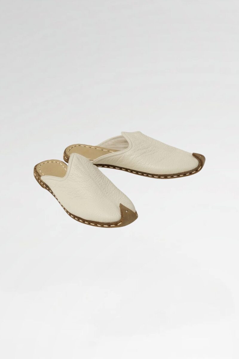 Handmade Barefoot Leather Mules with Conductive Sole