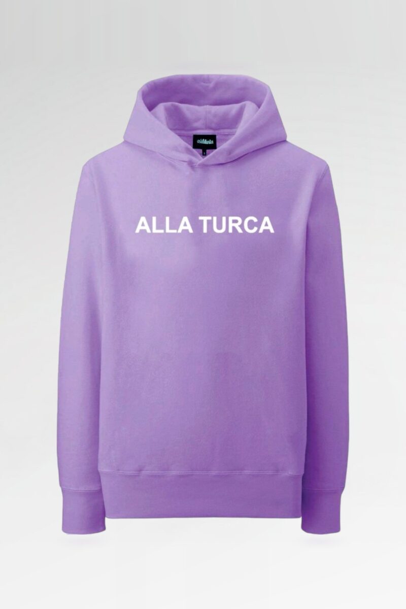 Text-Print Fleece-Lined Cotton Hoodie