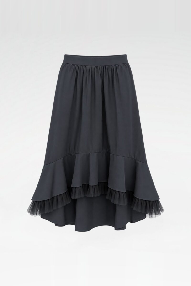 Asymmetric Poplin Skirt