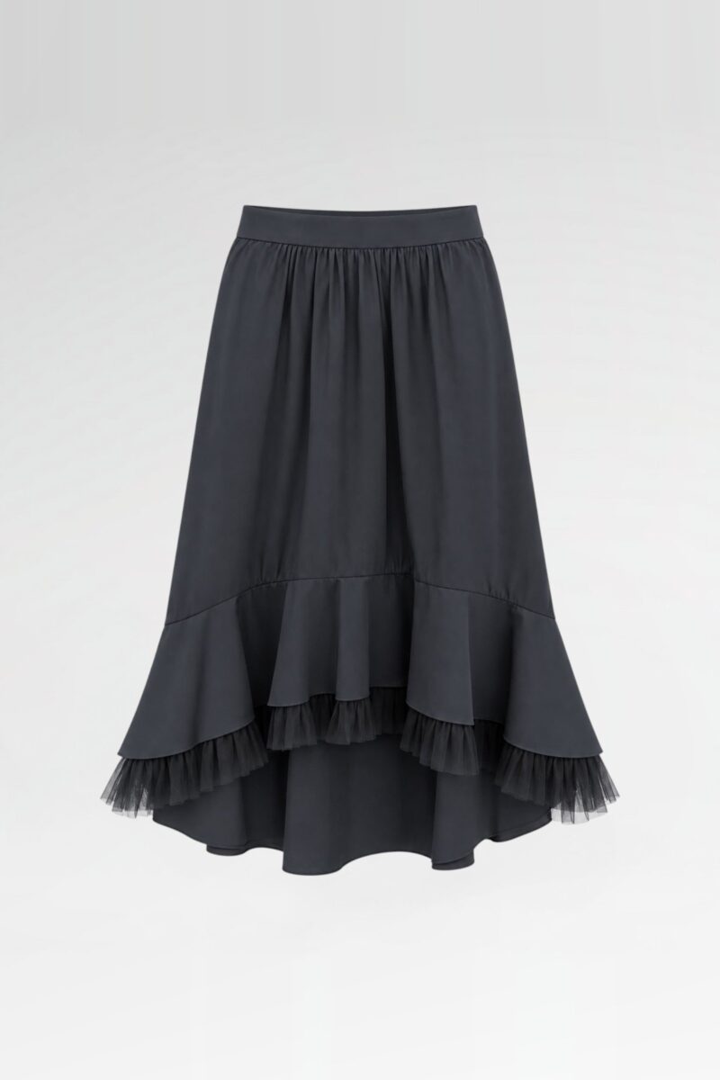 Asymmetric Poplin Skirt