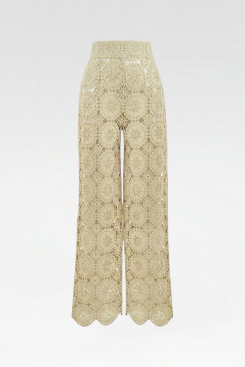 Crochet Wide-Leg Pants
