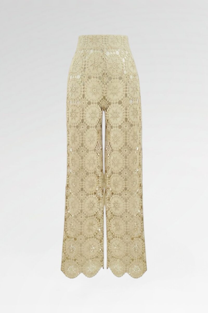 Crochet Wide-Leg Pants