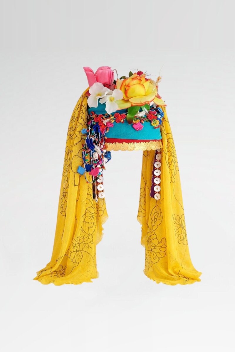 Denizli Bridal Yellow Veil and Flower Crown
