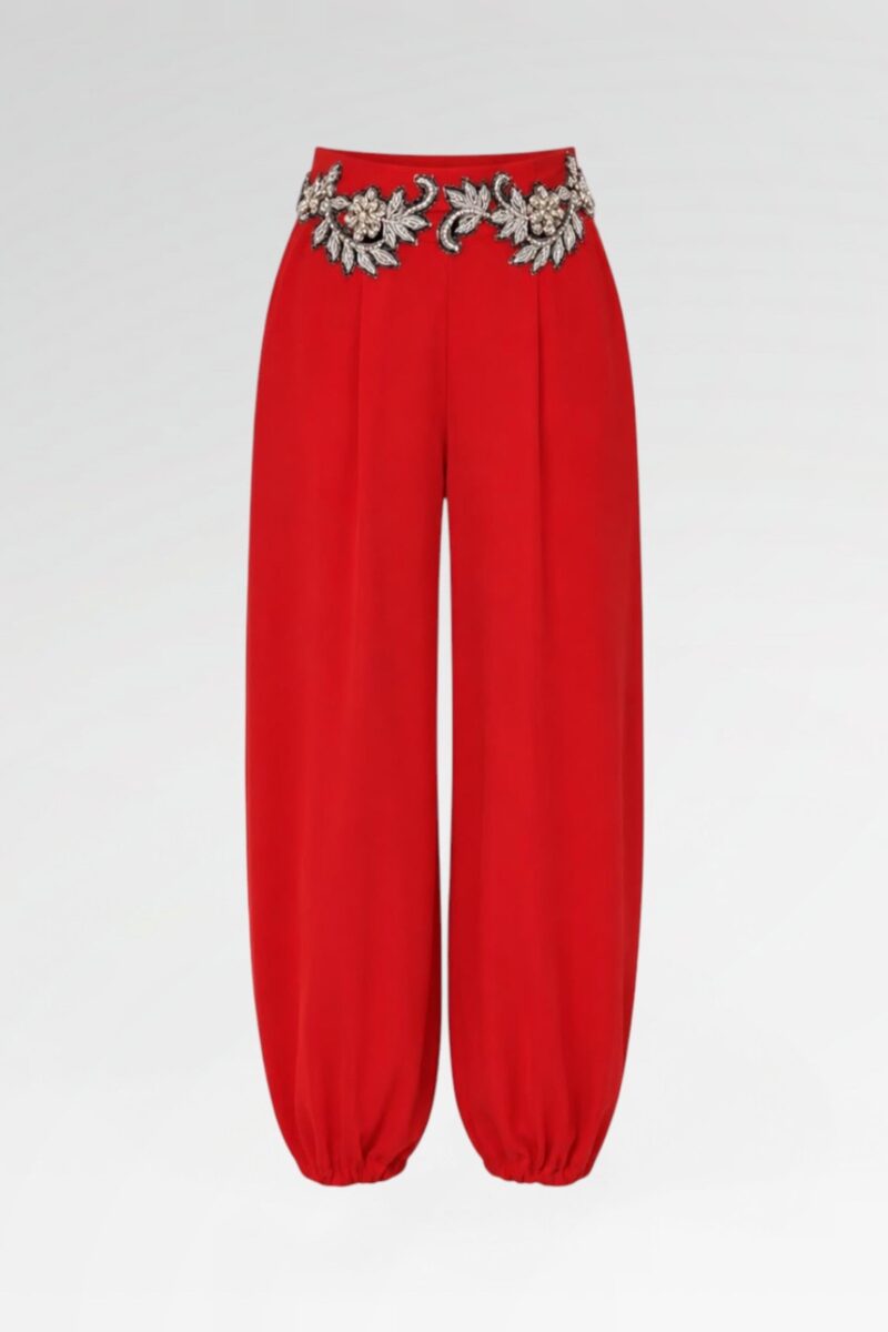 Embroidered Crepe Shalwar Trousers